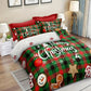 2Pcs/3Pcs Christmas Bedding Set Single Double Queen King Size Quilt Cover Pillowcases Set