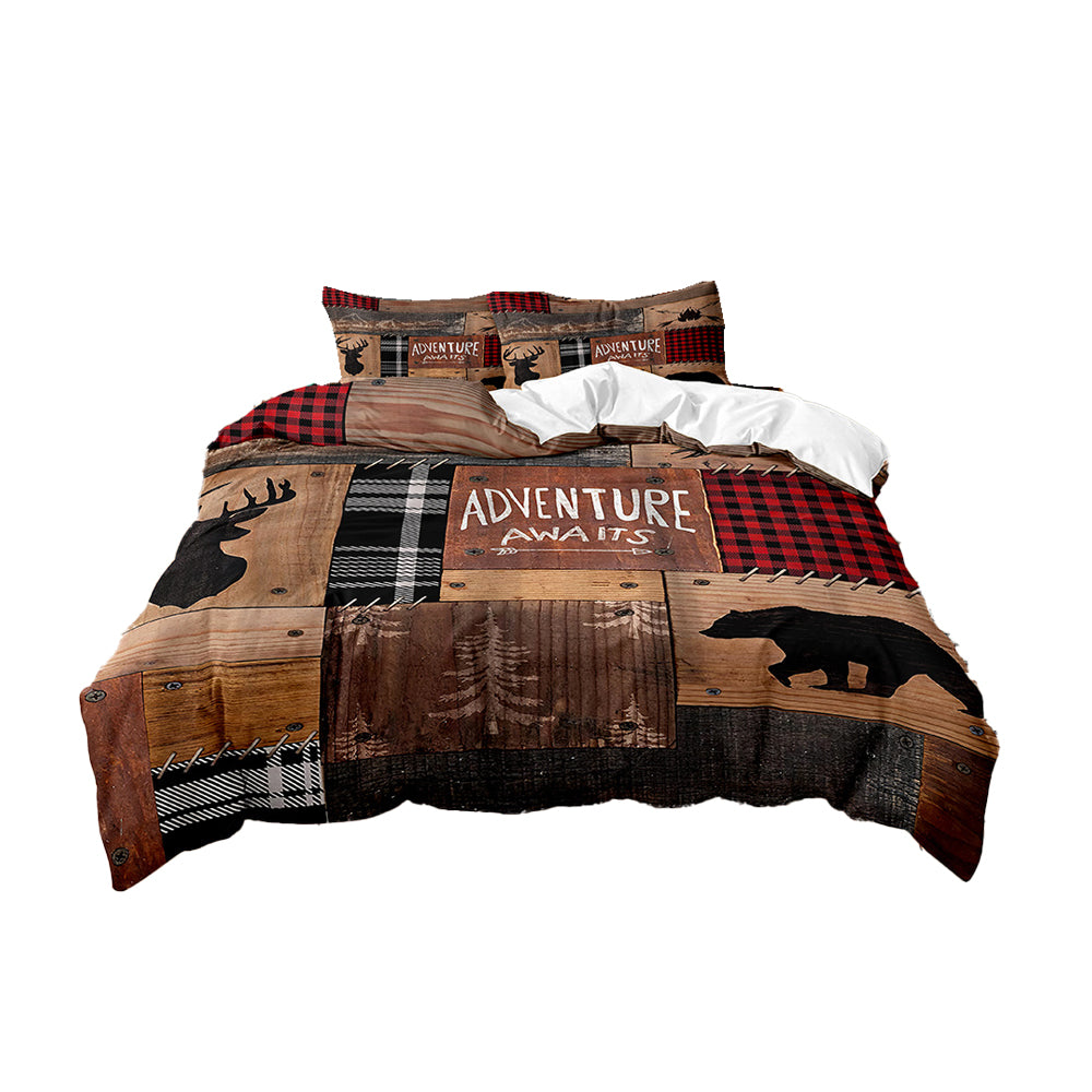 2Pcs/3Pcs Christmas Bedding Set Single Double Queen King Size Quilt Cover Pillowcases Set