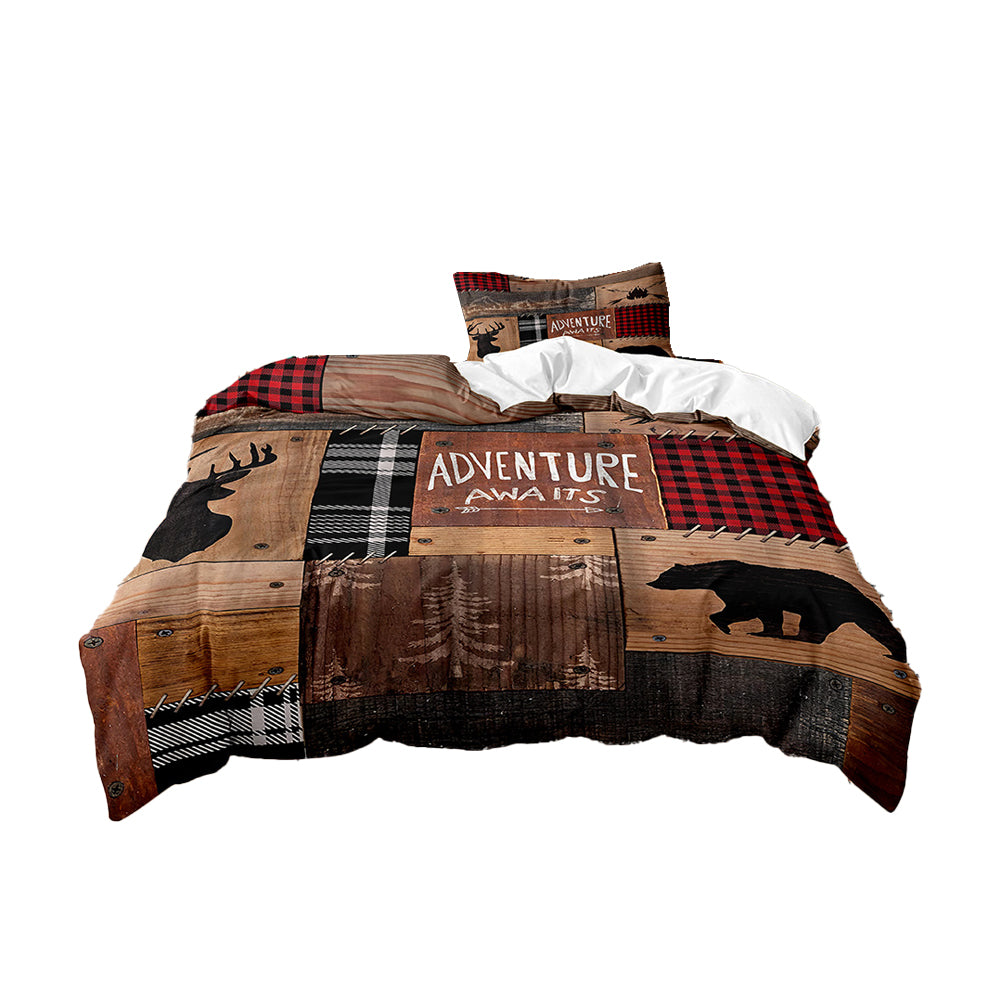 2Pcs/3Pcs Christmas Bedding Set Single Double Queen King Size Quilt Cover Pillowcases Set
