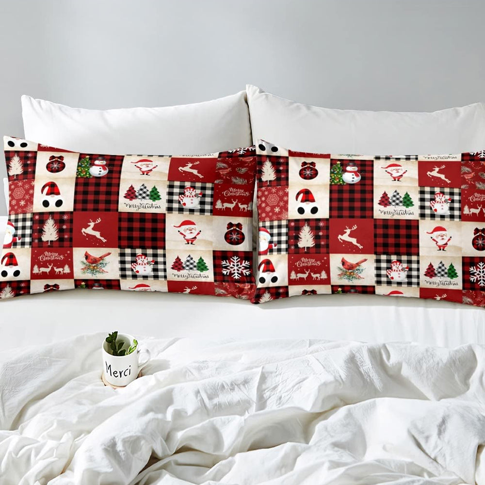 2Pcs/3Pcs Bedding Set Christmas Double Queen King Size Quilt Cover Pillowcases Set