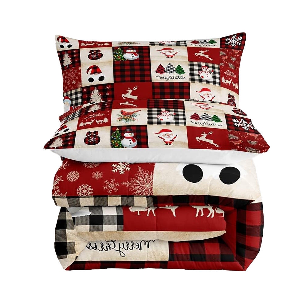 2Pcs/3Pcs Bedding Set Christmas Double Queen King Size Quilt Cover Pillowcases Set