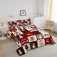 2Pcs/3Pcs Bedding Set Christmas Double Queen King Size Quilt Cover Pillowcases Set