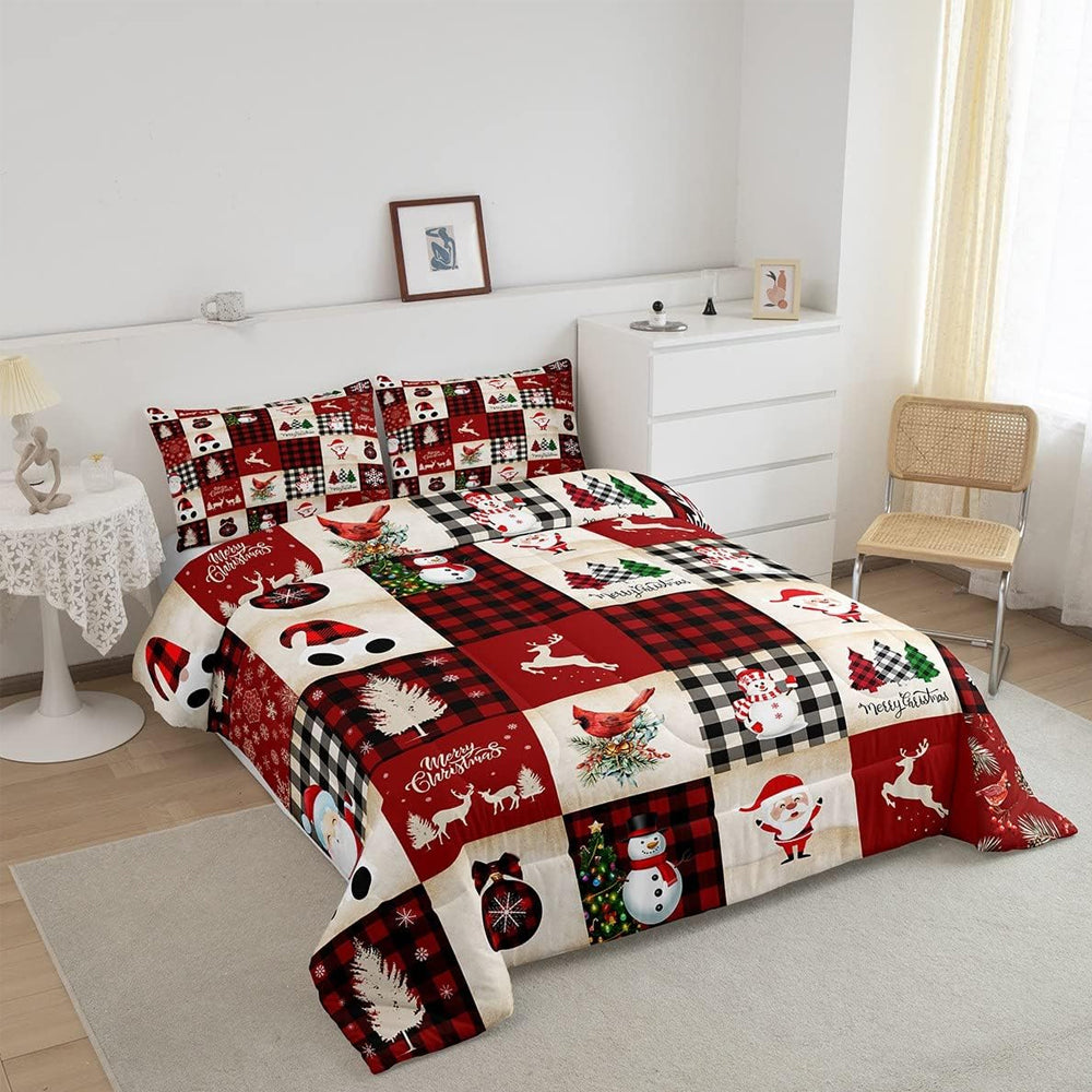 2Pcs/3Pcs Bedding Set Christmas Double Queen King Size Quilt Cover Pillowcases Set
