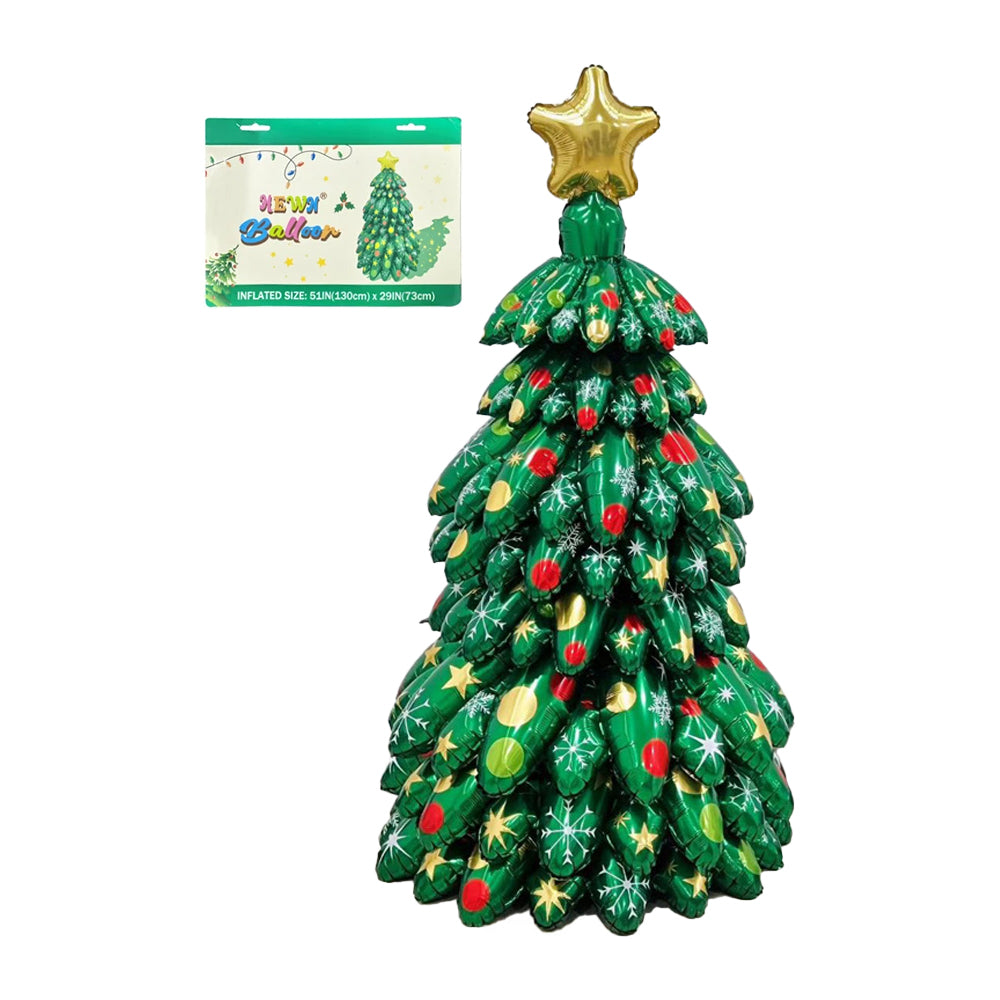 Reusable Self Standing Christmas Tree Balloons Foil Balloon Kit