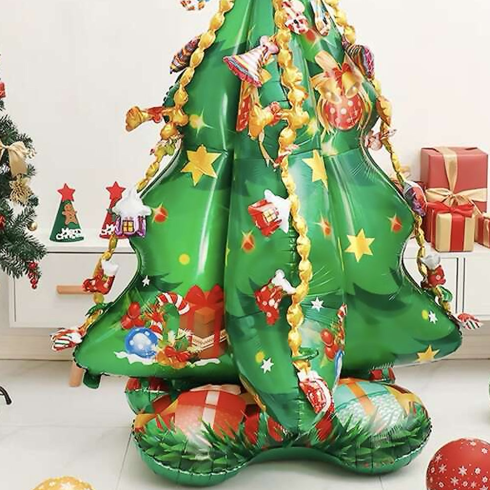 Reusable Self Standing Christmas Tree Balloons Foil Balloon Kit