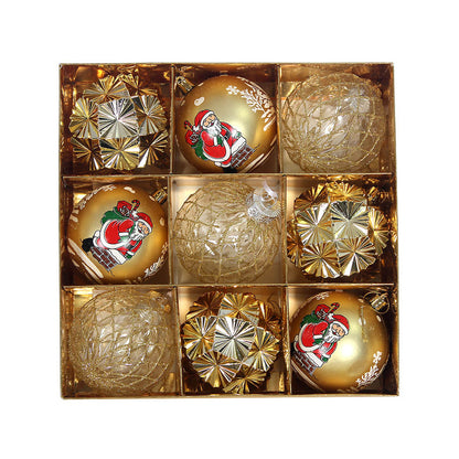 9Pcs Christmas Tree Christmas Balls Decorations Baubles Party Ornaments Gift Pack