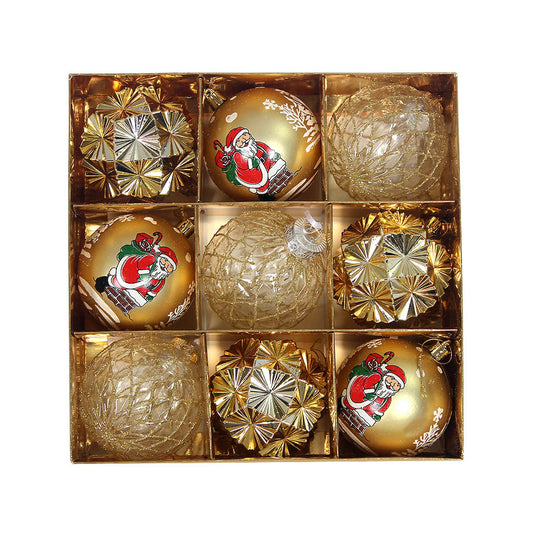 9Pcs Christmas Tree Christmas Balls Decorations Baubles Party Ornaments Gift Pack