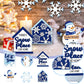 6Pcs Winter Christmas Tiered Tray Decor Tabletop Farmhouse Signs