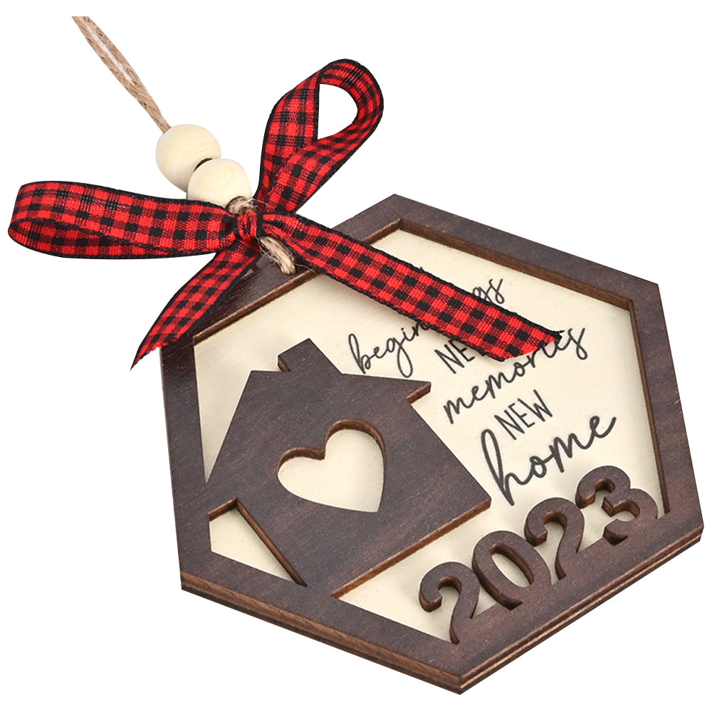 Christmas Wooden Pendant Christmas Tree Hanging Ornament Door Hanging Sign Xmas Decor