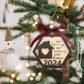 Christmas Wooden Pendant Christmas Tree Hanging Ornament Door Hanging Sign Xmas Decor