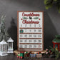 25 Days Wooden Hanging Christmas Advent Countdown Calendar-Rectangular Shape