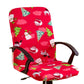 Christmas Stretch Removable Swivel Office Chair Cover