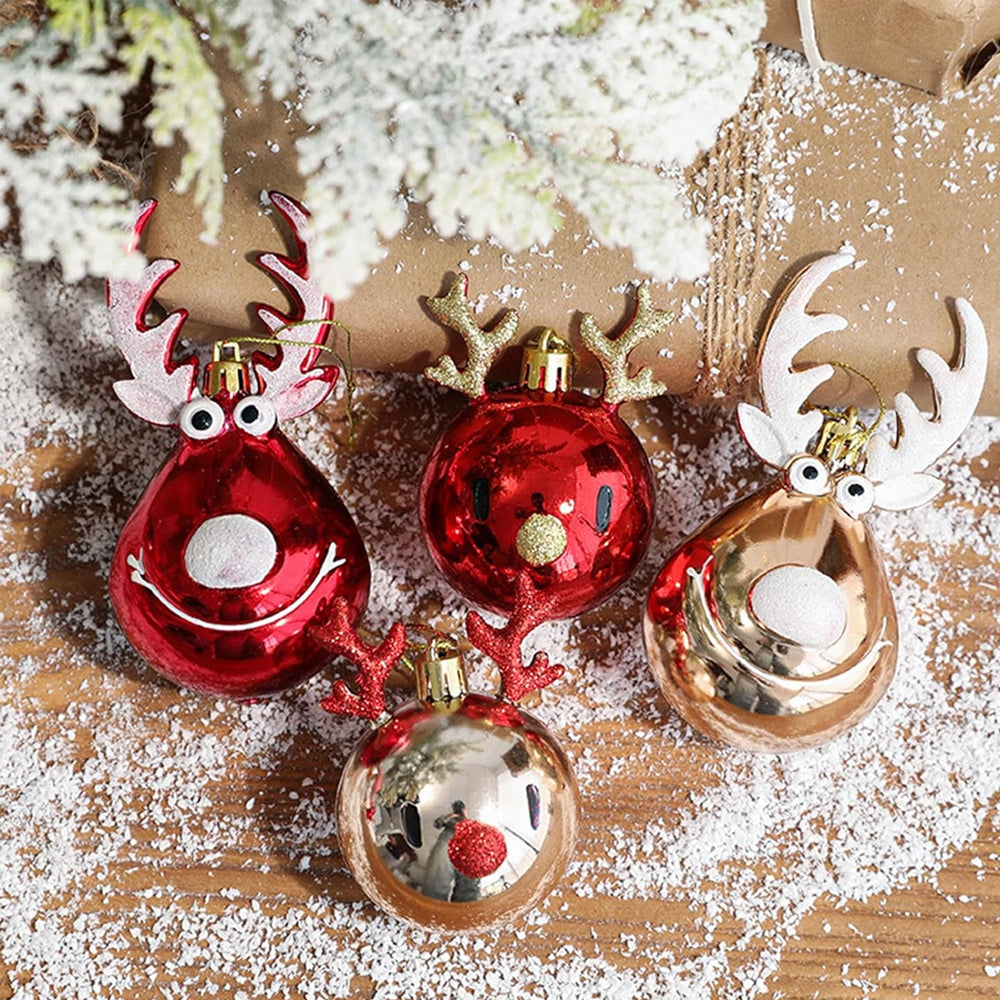 4pcs Christmas Balls Ornaments Bauble Pendant Xmas Tree Hangings Decor