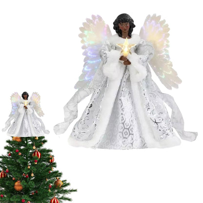 25cm Christmas Tree Topper Angel Fairy Festive Xmas Tree Top Ornament