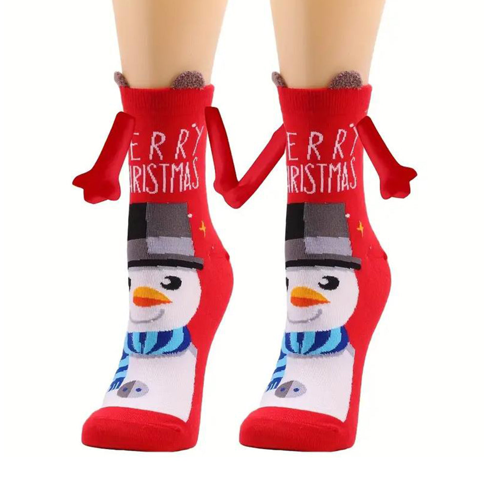Christmas Hands Holding Socks with Hands for Couples Bestie