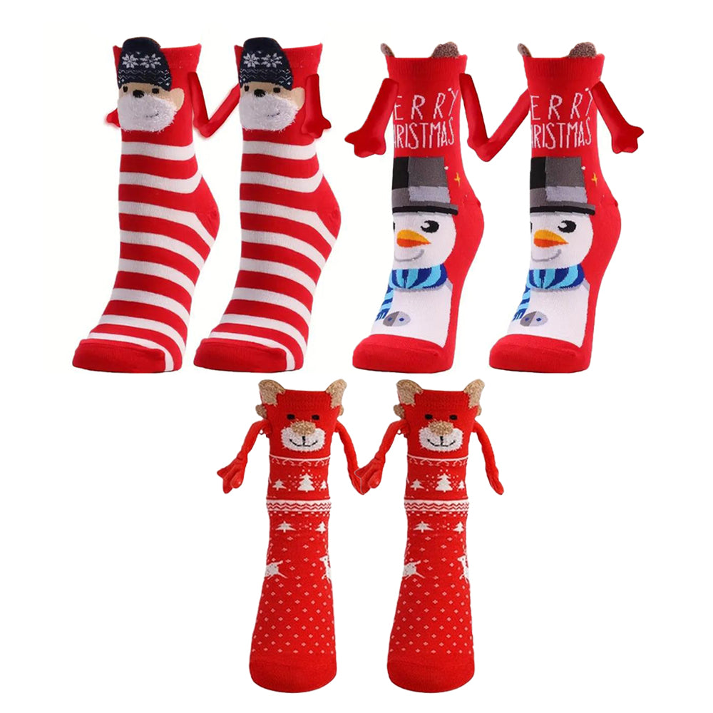 Christmas Hands Holding Socks with Hands for Couples Bestie