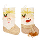 2Pcs Christmas Hanging Stocking for Holiday Party Decor-Santa and Snowman