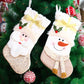 2Pcs Christmas Hanging Stocking for Holiday Party Decor-Santa and Snowman