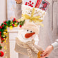 2Pcs Christmas Hanging Stocking for Holiday Party Decor-Santa and Snowman
