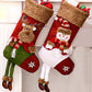 2Pcs Christmas Hanging Stocking for Holiday Party Decor-Elk and Snowman