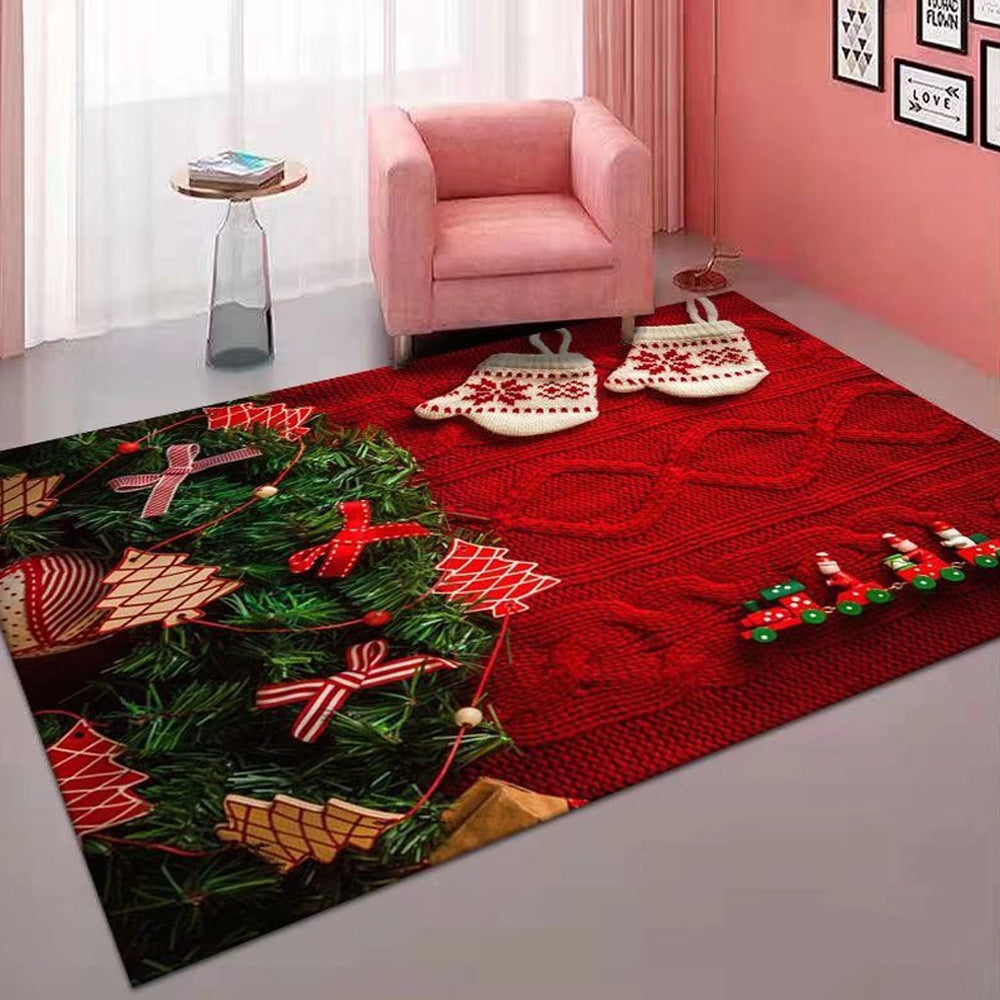 Christmas Door Mat Non-slip Floor Carpet with Rubber Backing