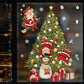 2Pcs Christmas Window Sticker Self-Adhesive Santa Claus Window Decals