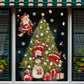 2Pcs Christmas Window Sticker Self-Adhesive Santa Claus Window Decals