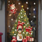 2Pcs Christmas Window Sticker Self-Adhesive Santa Claus Window Decals