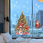 2Pcs Christmas Window Sticker Self-Adhesive Santa Claus Window Decals