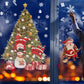 2Pcs Christmas Window Sticker Self-Adhesive Santa Claus Window Decals