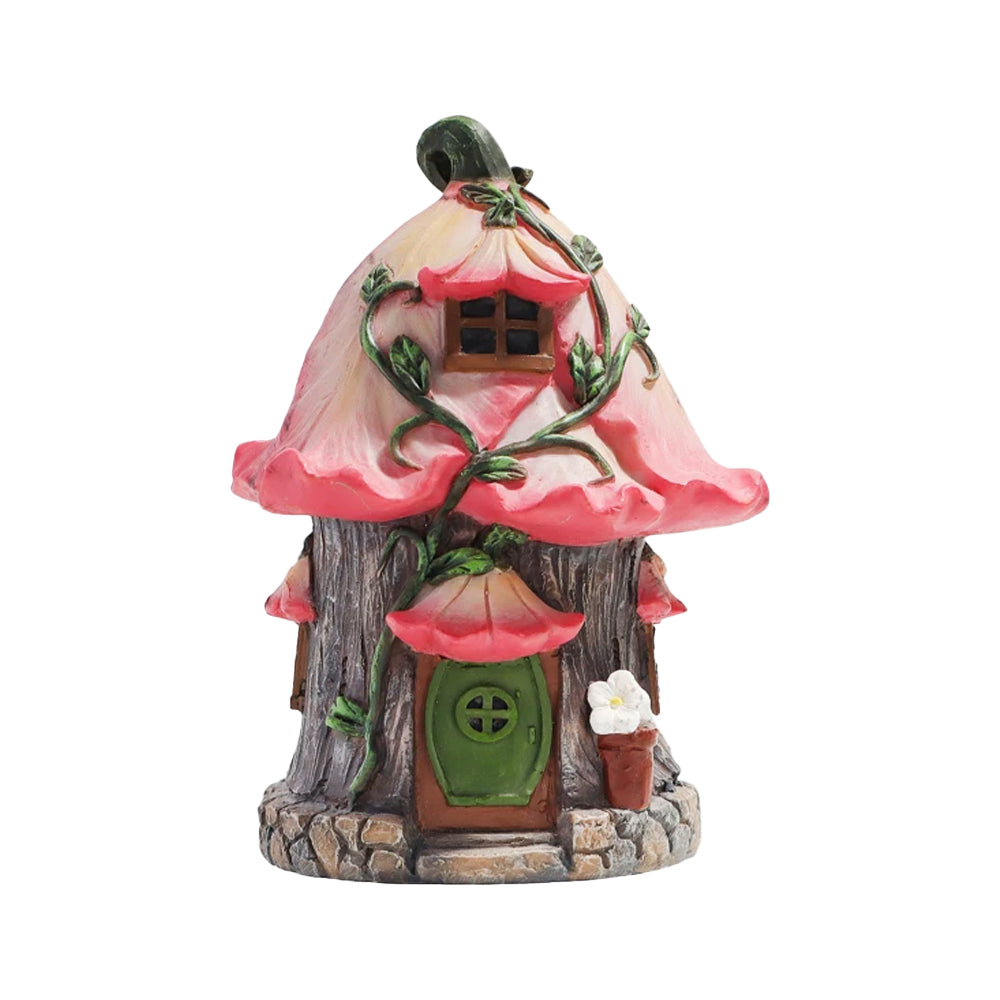 Resin Gnomes Mushroom House Statues Miniature Garden Decoration Kit