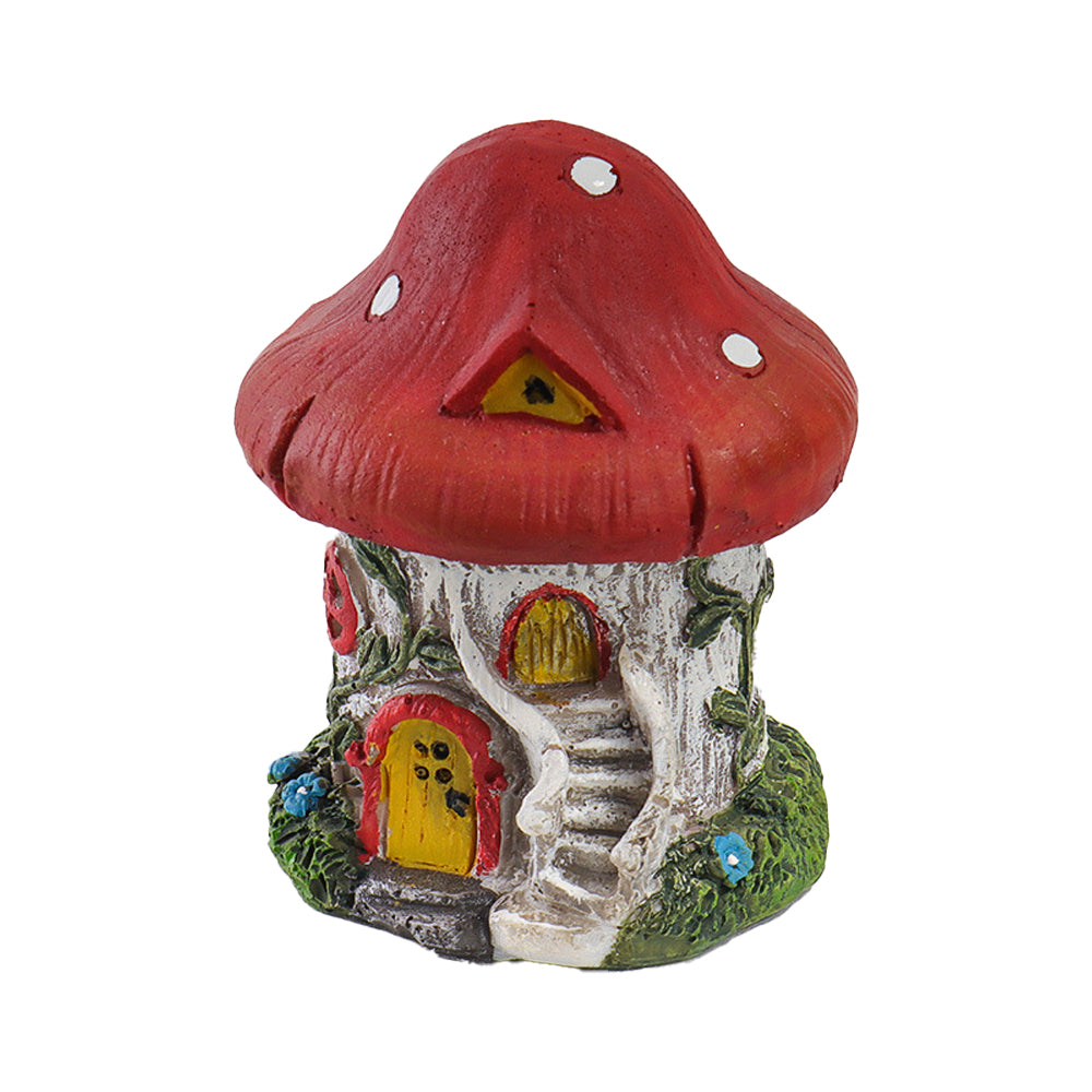 Resin Gnomes Mushroom House Statues Miniature Garden Decoration Kit