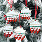 7Pcs Personalized Christmas Family Xmas Tree Christmas Stocking Ornaments DIY Christmas Stockings Decoration Socks