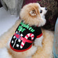 3Pcs Dog Cat Christmas T-Shirt Clothes Vest Puppy Pet Apparel Costume Coat Jacket-Red Belt and Green Belt and Candy Cane