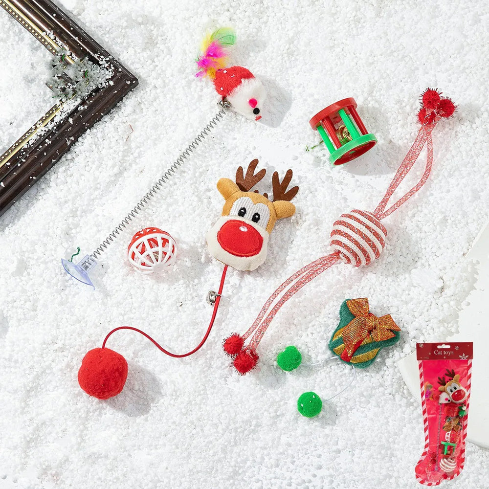 Christmas Cat Toy Set Interactive Toys Set for Cat