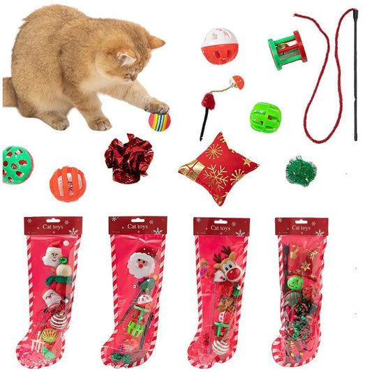 Christmas Cat Toy Set Interactive Toys Set for Cat