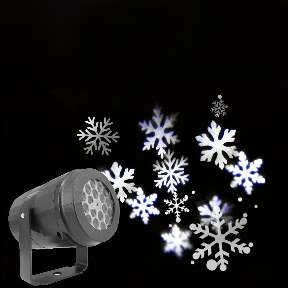 Christmas LED Snowflake Snow Projector Light Indoor Home Lamp Christmas Party Decoration