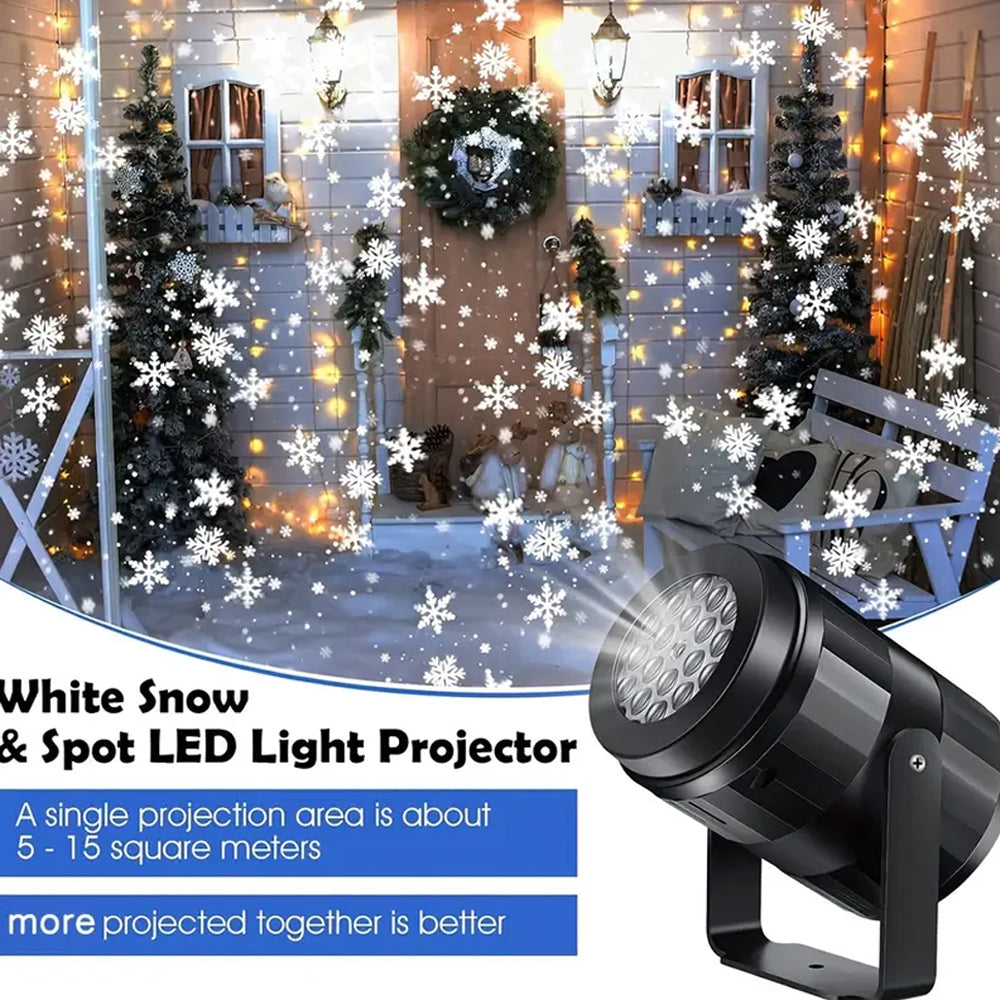 Christmas LED Snowflake Snow Projector Light Indoor Home Lamp Christmas Party Decoration