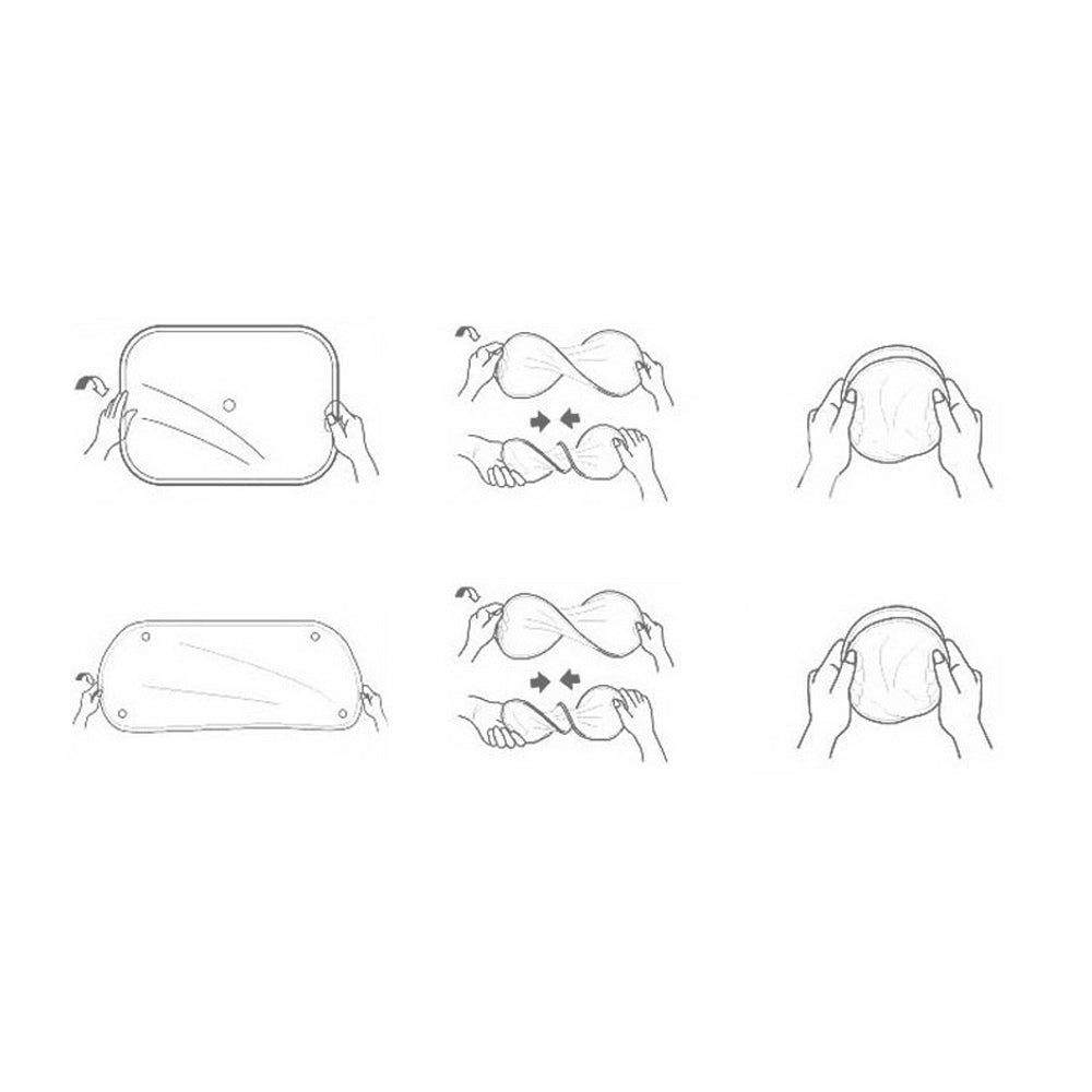 6Pcs Car Windshield Sun Shade for Side Window Front and Rear Windshield