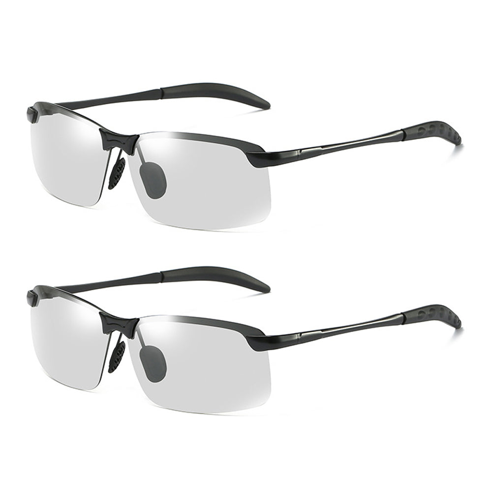 2Pcs Photochromic Polarised Sunglasses