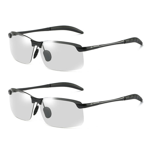 2Pcs Photochromic Polarised Sunglasses