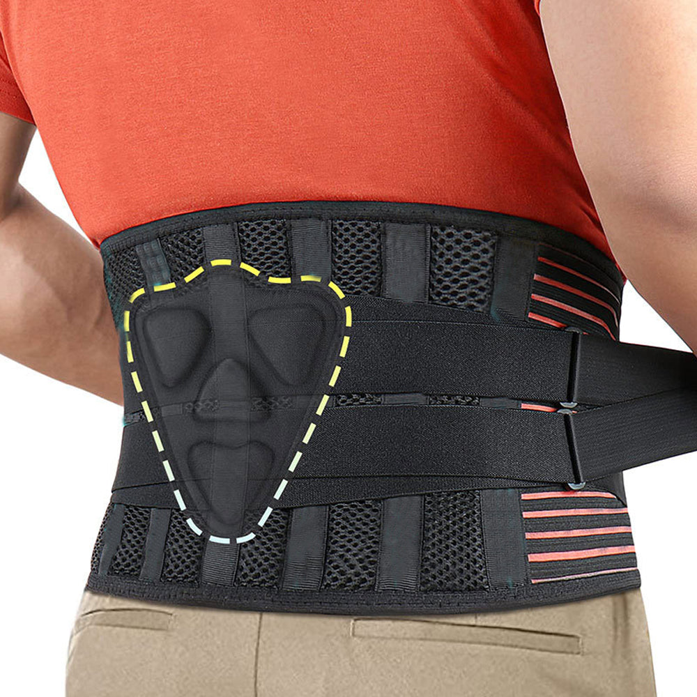 Back Brace Waist Support Belt Lumbar Support Belt-Belt with Contoured Cushion