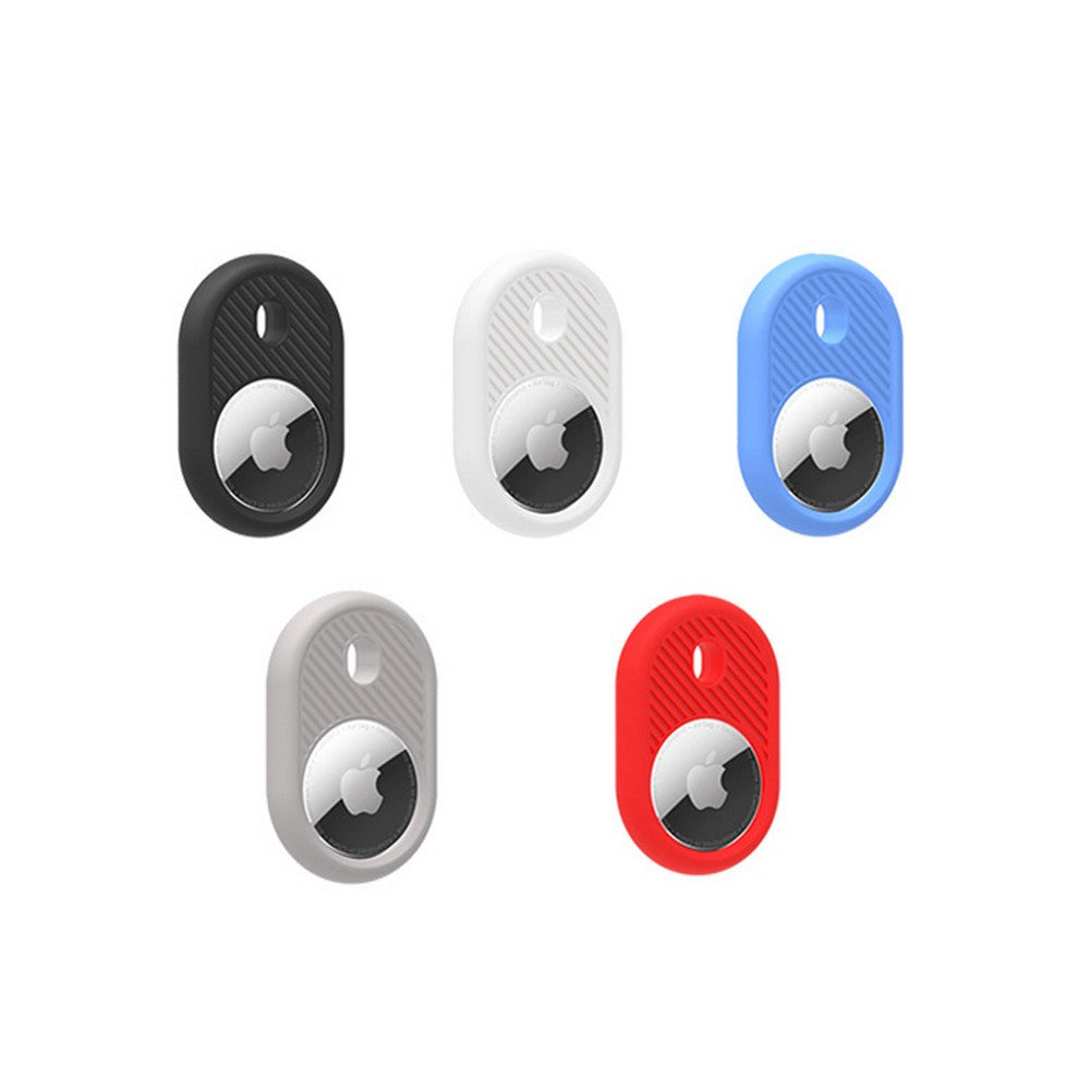 5Pcs Dog Collar Water-resistant Airtag Keychain Holder Case-Multi Colour