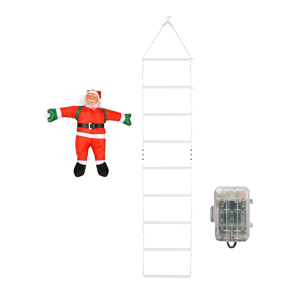 Christmas Decorative Ladder Lights with Santa Claus Christmas Decorations Lights for Indoor Outdoor