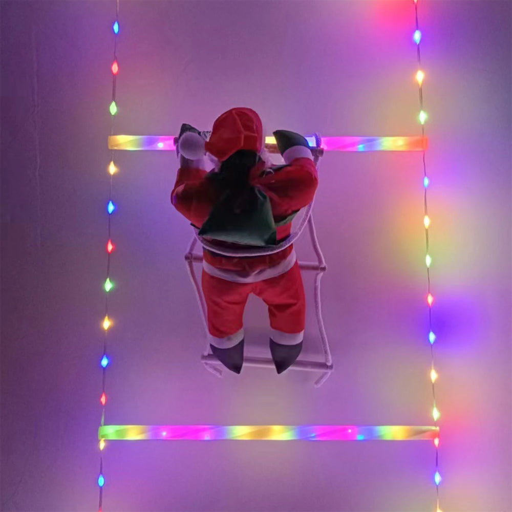 Christmas Decorative Ladder Lights with Santa Claus Christmas Decorations Lights for Indoor Outdoor