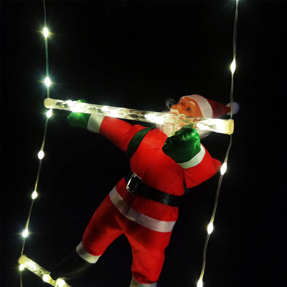 Christmas Decorative Ladder Lights with Santa Claus Christmas Decorations Lights for Indoor Outdoor