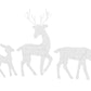 3pcs Christmas Reindeer Xmas Decoration with String Lights