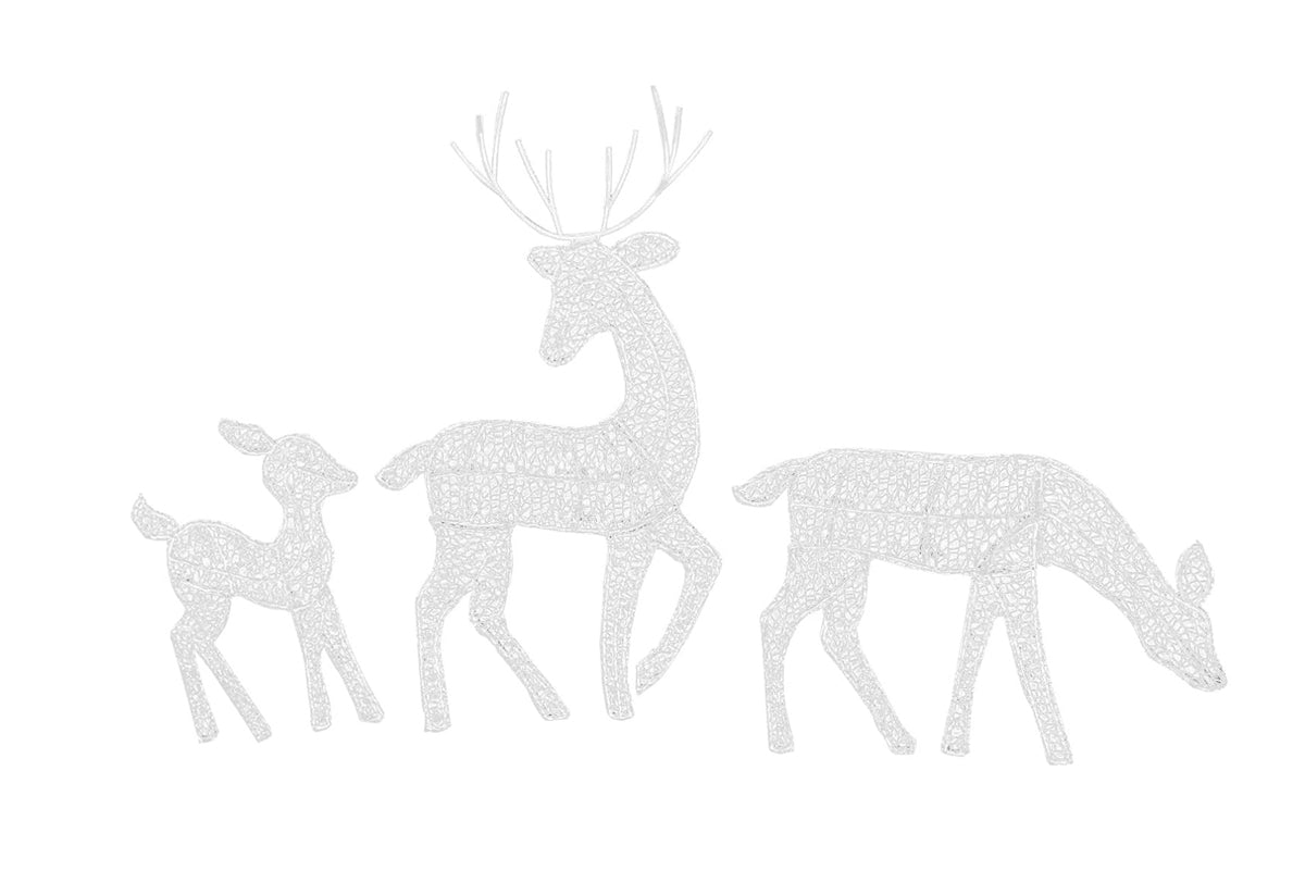 3pcs Christmas Reindeer Xmas Decoration with String Lights