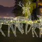 3pcs Christmas Reindeer Xmas Decoration with String Lights