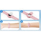 4Pcs For Apple AirTag Silicone Protective Wristband-Black + Pink + Blue + Purple